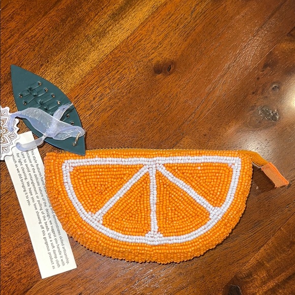 Made in India Handbags - Orange Beaded Wallet 🍊